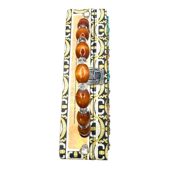 Braciano Handcrafted with Gemstones on a Vintage Cigar Box W/ Bamboo Handle - Picture 3 of 12